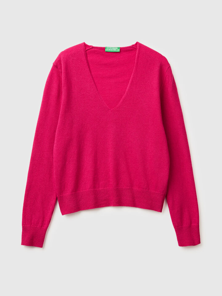 V NECK SWEATER L/S Women image number 5